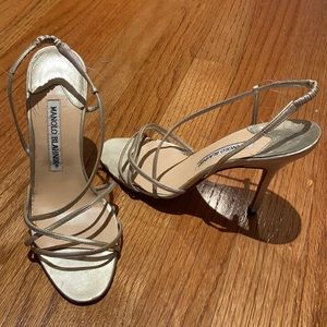 Gold Strappy Manolo Heels Vintage